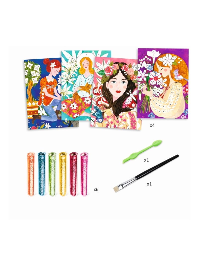Le parfum des fleurs tableaux à pailleter Multicolore - Kiabi