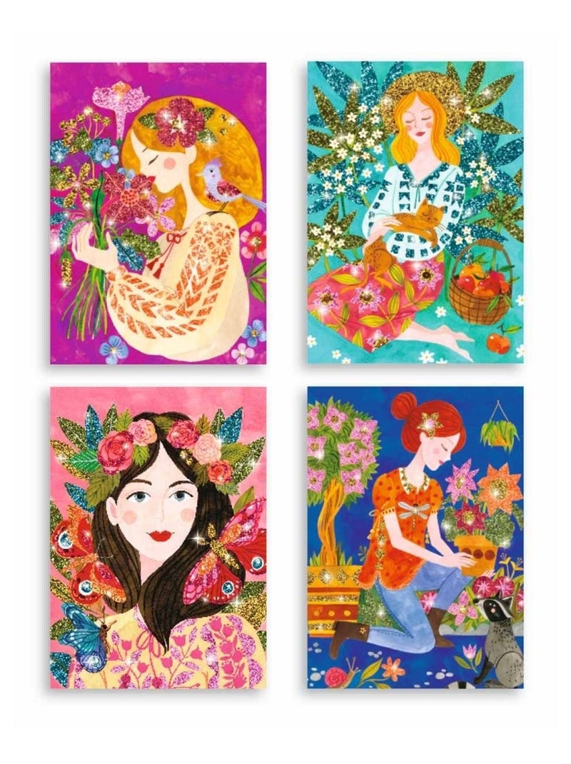 Le parfum des fleurs tableaux à pailleter Multicolore - Kiabi