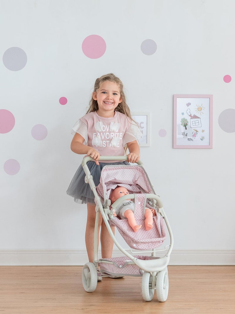 Le petit monde d'Olivia - Poussette 2-en-1 Princesse à pois Polka Dots - Rose / Gris OL-00009 N/A - Kiabi