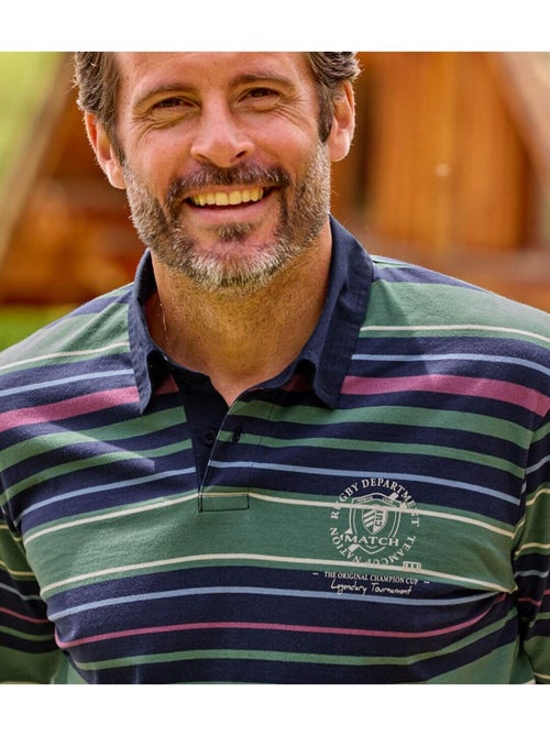 Le polo rugby rayé - atlas for men - Kiabi Le polo rugby rayé - atlas for men - Kiabi