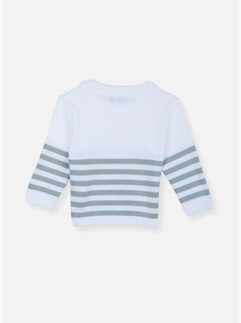 Le pull france Blanc Vert - Kiabi