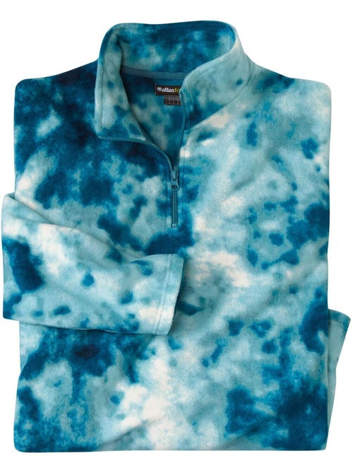 Le Pull Polaire Zippé Tie & Dye Orage  - ATLAS FOR MEN - Kiabi