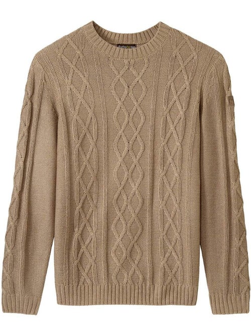 Le pull tricot chiné col rond  - atlas for men - Kiabi