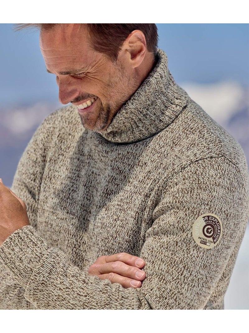 Le Pull Tricot Col Roulé - ATLAS FOR MEN Beige - Kiabi