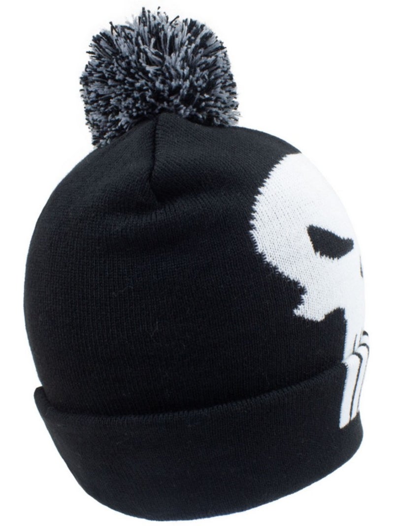 Le Punisseur - Bonnet motif/style Crâne Noir Blanc - Kiabi