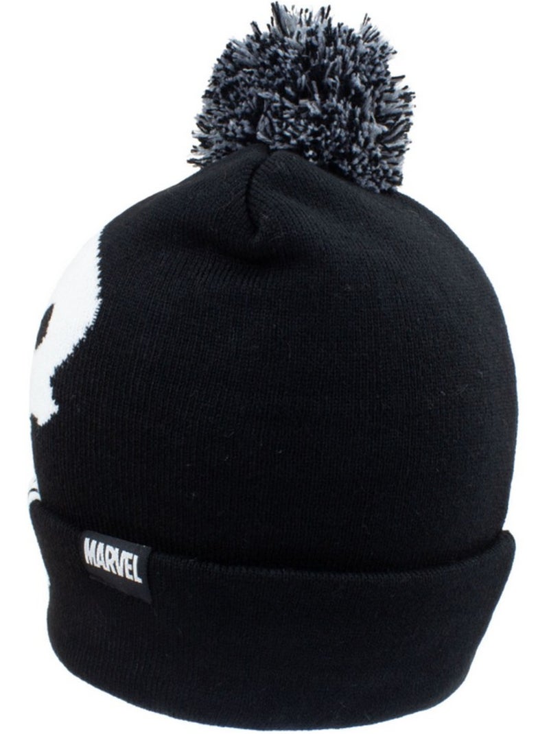 Le Punisseur - Bonnet motif/style Crâne Noir Blanc - Kiabi