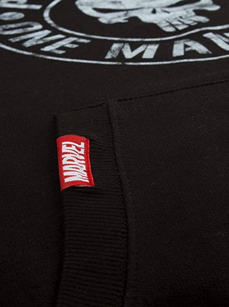 Le Punisseur - Sweat à capuche ONE MAN ARMY (Punisher) Noir Blanc - Kiabi
