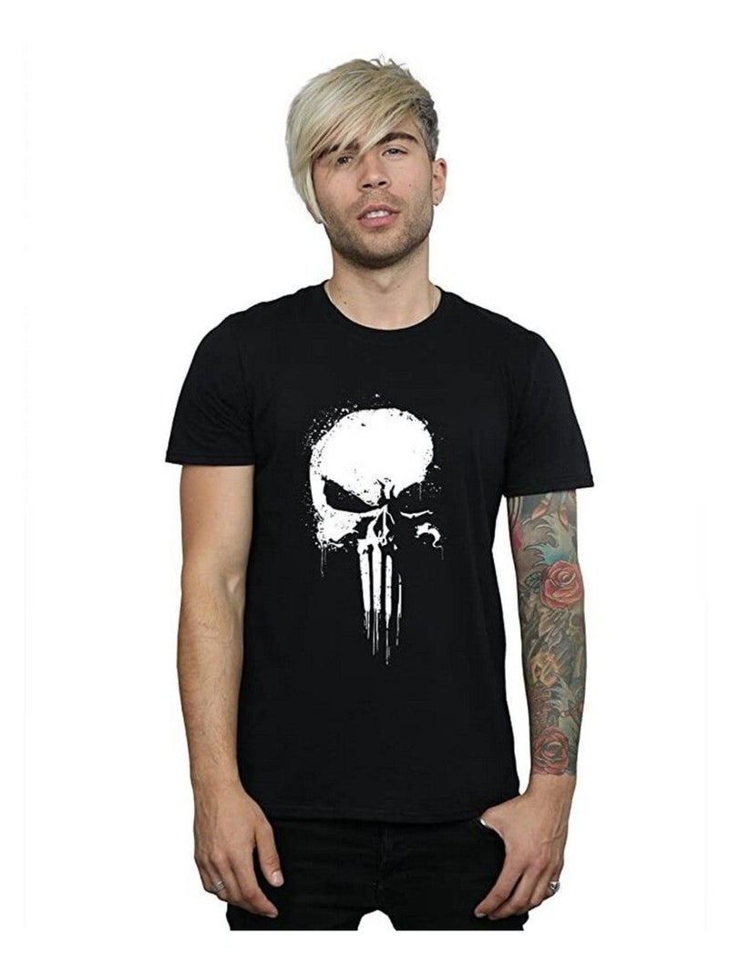 Le Punisseur - T-shirt motif/style logo à la bombe Noir - Kiabi