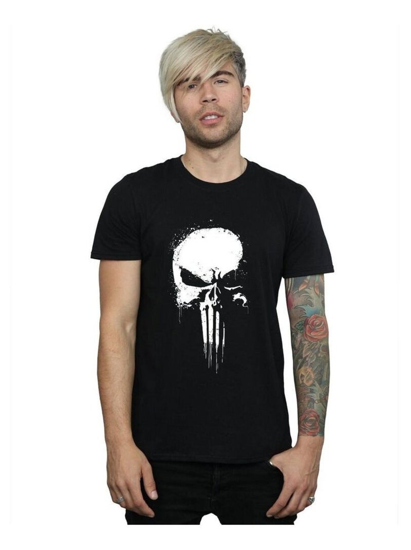 Le Punisseur - T-shirt motif/style logo à la bombe Noir - Kiabi