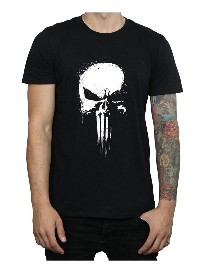 Le Punisseur - T-shirt motif/style logo à la bombe Noir - Kiabi