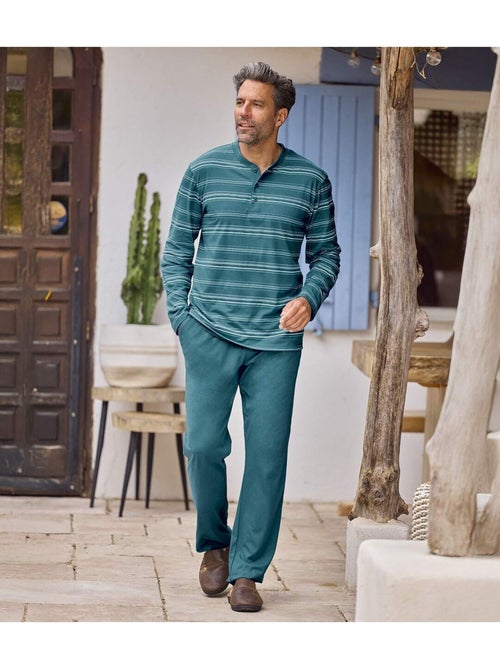 Le pyjama col boutonné rayé - atlas for men - Kiabi Le pyjama col boutonné rayé - atlas for men - Kiabi
