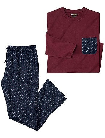 Le Pyjama Coton Fantaisie Bicolore - ATLAS FOR MEN