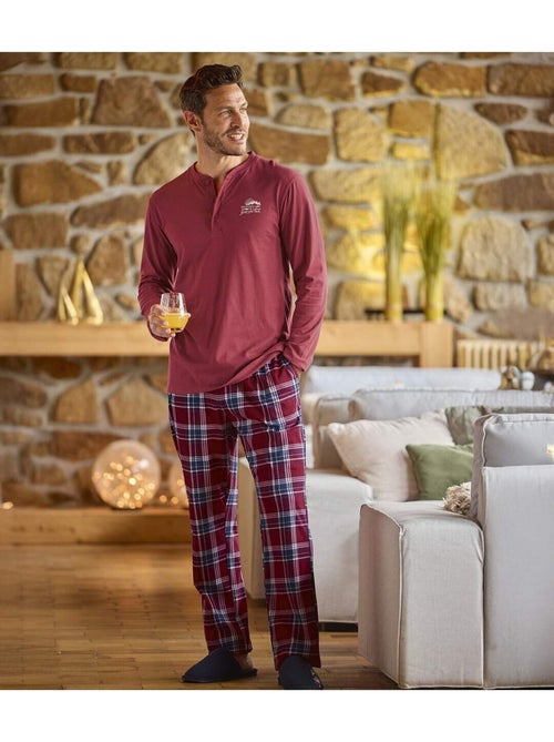 Le pyjama en coton col boutonné - atlas for men - Kiabi Le pyjama en coton col boutonné - atlas for men - Kiabi