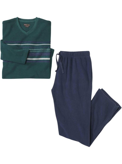 Le pyjama micropolaire col v - atlas for men - Kiabi Le pyjama micropolaire col v - atlas for men - Kiabi
