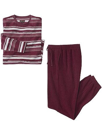Le pyjama micropolaire rayé top confort - atlas for men