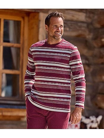 Le pyjama micropolaire rayé top confort - atlas for men