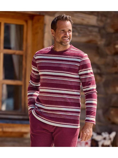Le pyjama micropolaire rayé top confort - atlas for men - Kiabi Le pyjama micropolaire rayé top confort - atlas for men - Kiabi