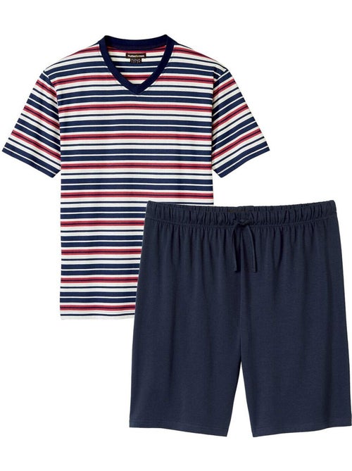 Le Pyjashort Col V Rayé - ATLAS FOR MEN - Kiabi Le Pyjashort Col V Rayé - ATLAS FOR MEN - Kiabi