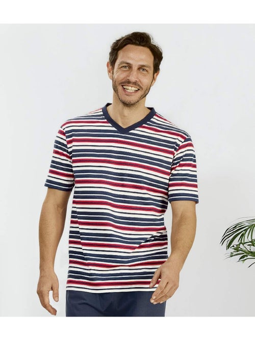 Le Pyjashort Col V Rayé - ATLAS FOR MEN - Kiabi Le Pyjashort Col V Rayé - ATLAS FOR MEN - Kiabi
