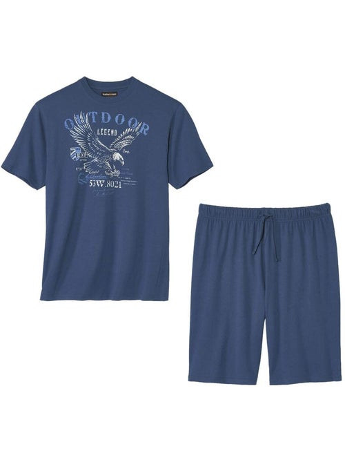 Le pyjashort coton imprimé motif aigle - atlas for men - Kiabi Le pyjashort coton imprimé motif aigle - atlas for men - Kiabi
