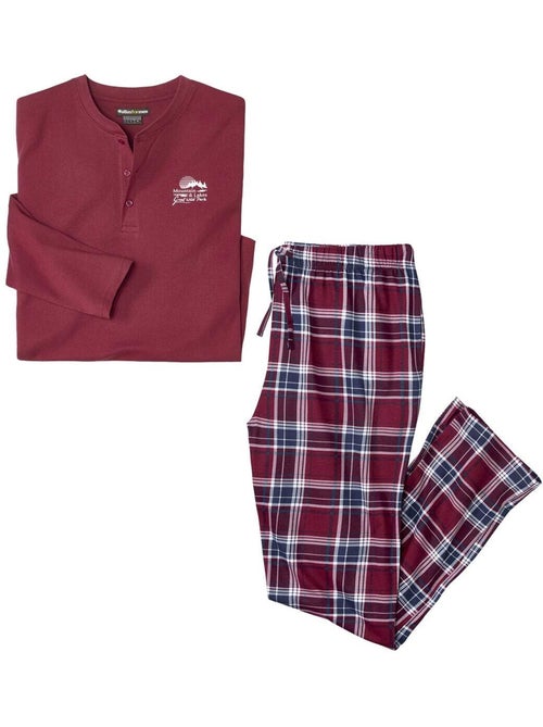 Le pyjashort en coton col boutonné - atlas for men - Kiabi Le pyjashort en coton col boutonné - atlas for men - Kiabi