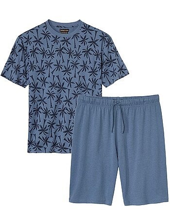 Le Pyjashort en Coton Palmiers - ATLAS FOR MEN