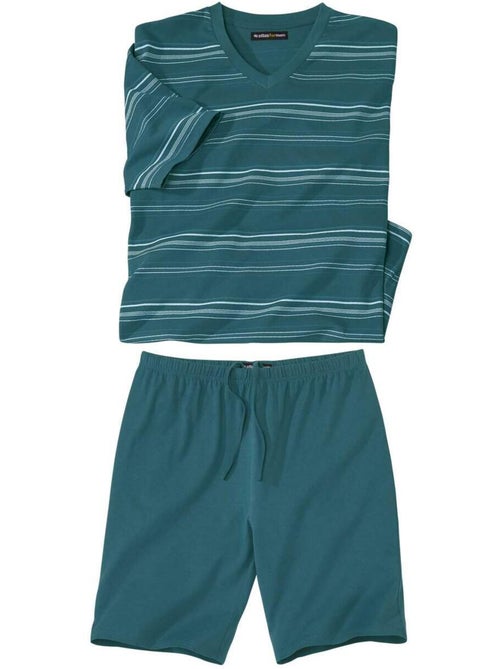 Le pyjashort rayé d’été - atlas for men - Kiabi Le pyjashort rayé d’été - atlas for men - Kiabi