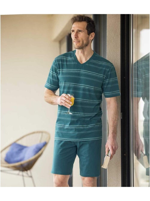 Le pyjashort rayé d’été - atlas for men - Kiabi Le pyjashort rayé d’été - atlas for men - Kiabi