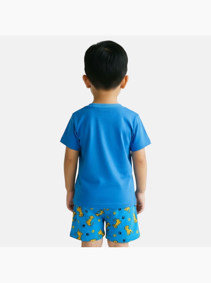 Le Roi Lion - T-shirt manches courtes personnage avec short Bleu - Kiabi