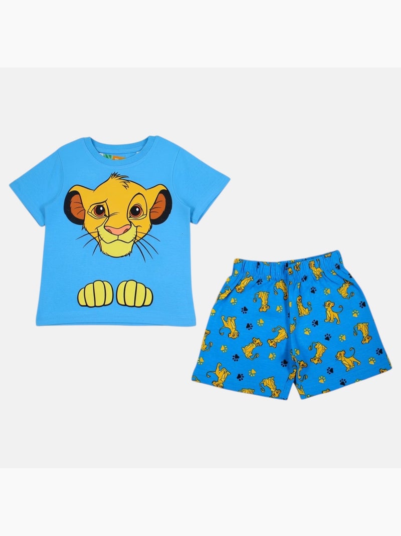 Le Roi Lion - T-shirt manches courtes personnage avec short Bleu - Kiabi