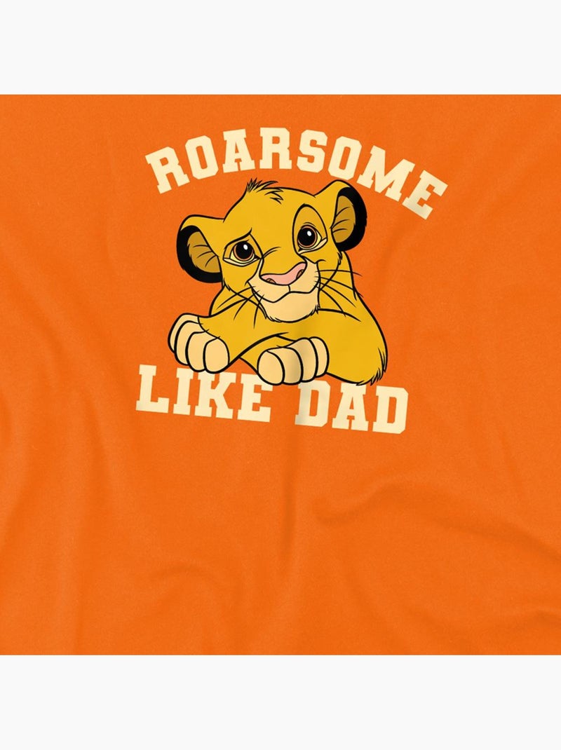 Le Roi Lion - T-shirt motif Simba ROARSOME LIKE DAD (Simba) Orange - Kiabi