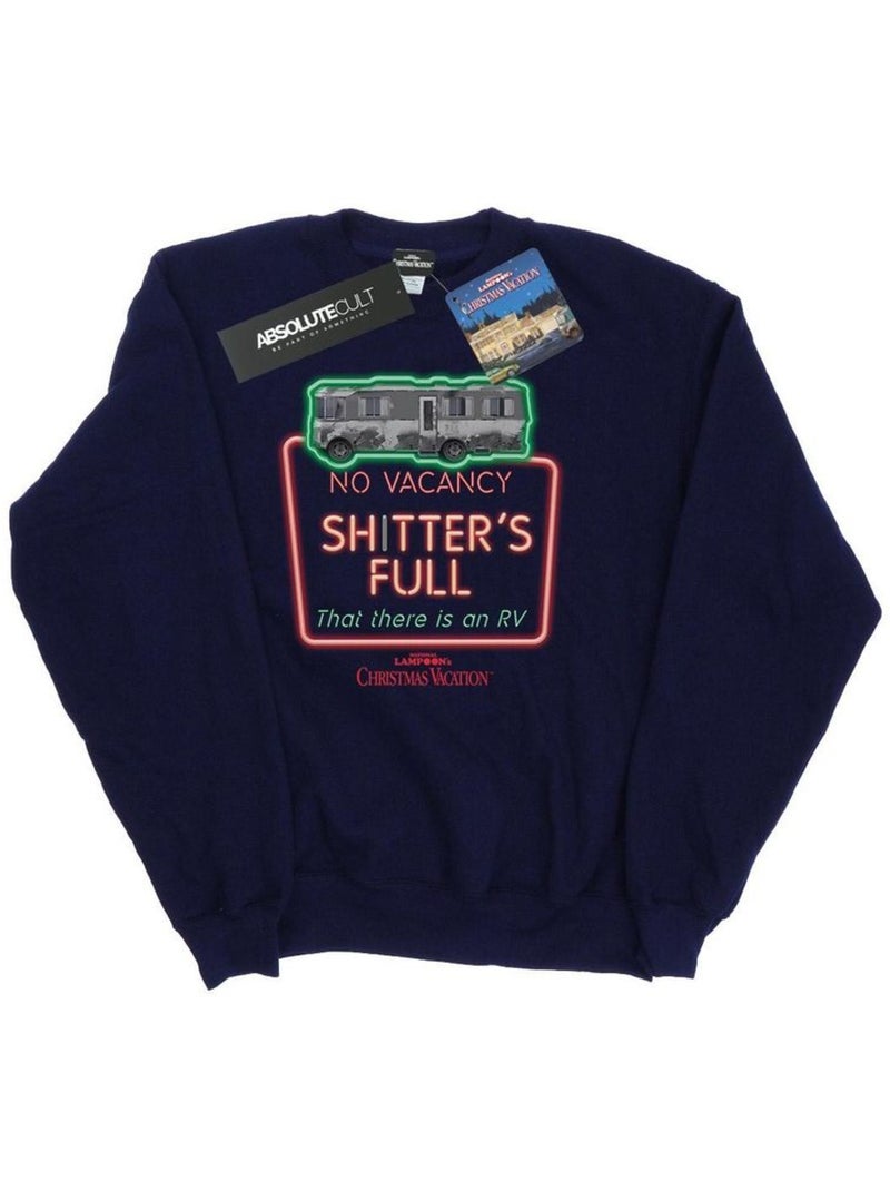 Le sapin a les boules - Sweat NO VACANCY Bleu marine - Kiabi