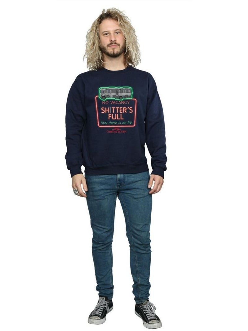 Le sapin a les boules - Sweat NO VACANCY Bleu marine - Kiabi