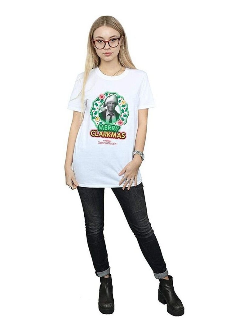 Le sapin a les boules - T-shirt GREYSCALE CLARKMAS Blanc - Kiabi