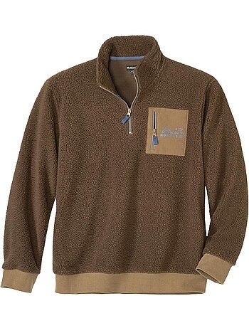 Le sweat sherpa à col zippé - atlas for men