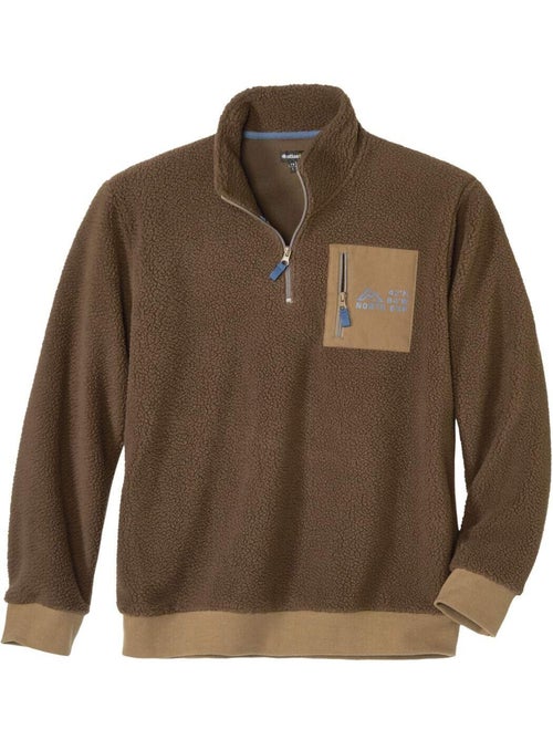 Le sweat sherpa à col zippé - atlas for men - Kiabi Le sweat sherpa à col zippé - atlas for men - Kiabi