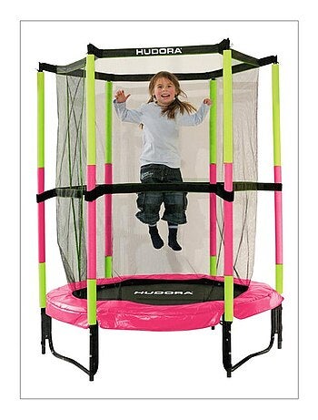 Le trampoline Joey Jump 3.0 rose de 140 cm de diamètre