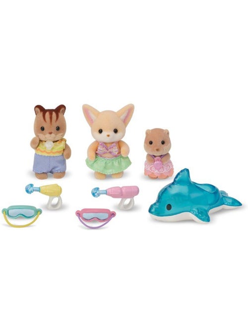 Le trio des bébés à la piscine - sylvanian families - 5749 - Kiabi