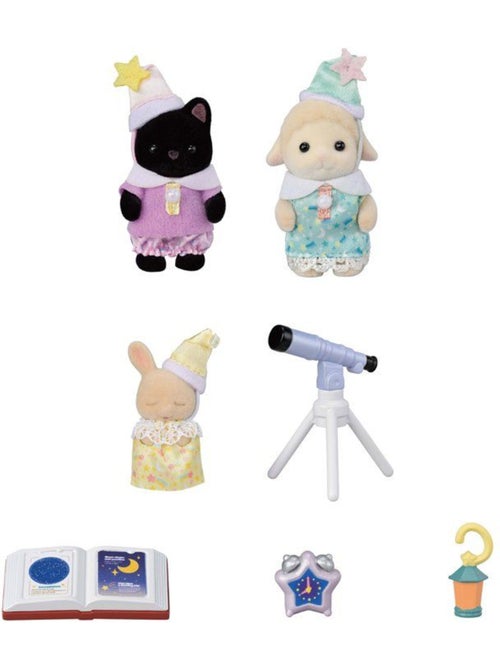 Le trio des bébés pyjama party - sylvanian families - 5750 - Kiabi
