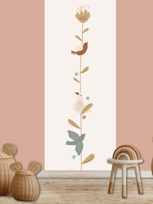 Lé unique papier peint - Motif Lili-Rose - Kiabi