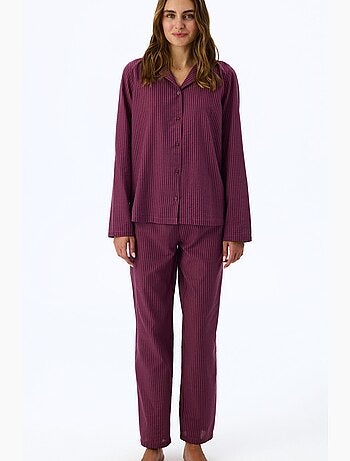 Lea ensemble pyjama rayé chemise pantalon à manches longues penti