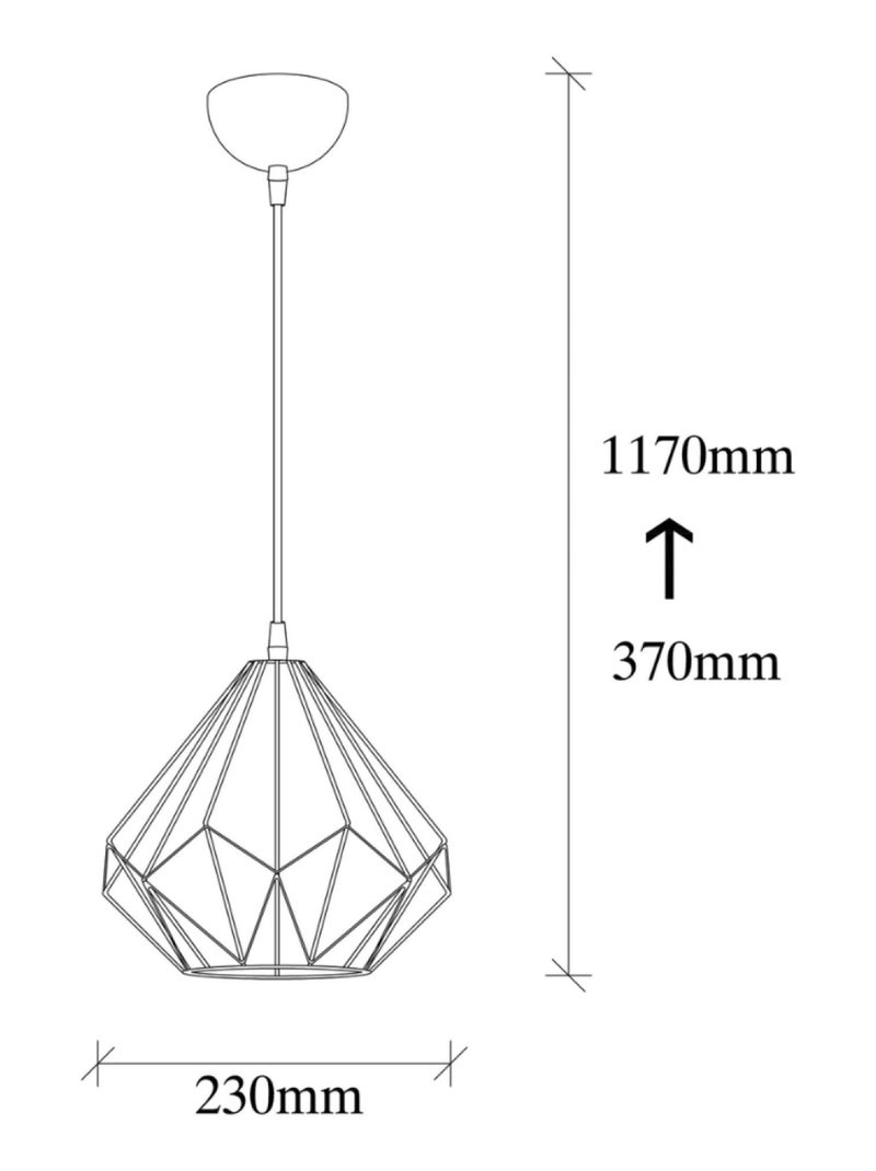 LEA Suspension filaire noire en métal Noir Noir - Kiabi