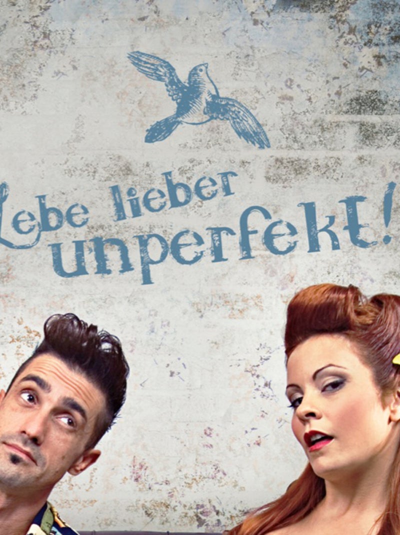 Lebe lieber unperfekt, Sticker murale - 14 x 70 cm Multicolore - Kiabi