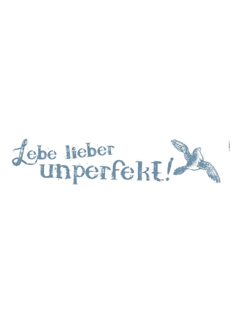 Lebe lieber unperfekt, Sticker murale - 14 x 70 cm Multicolore - Kiabi