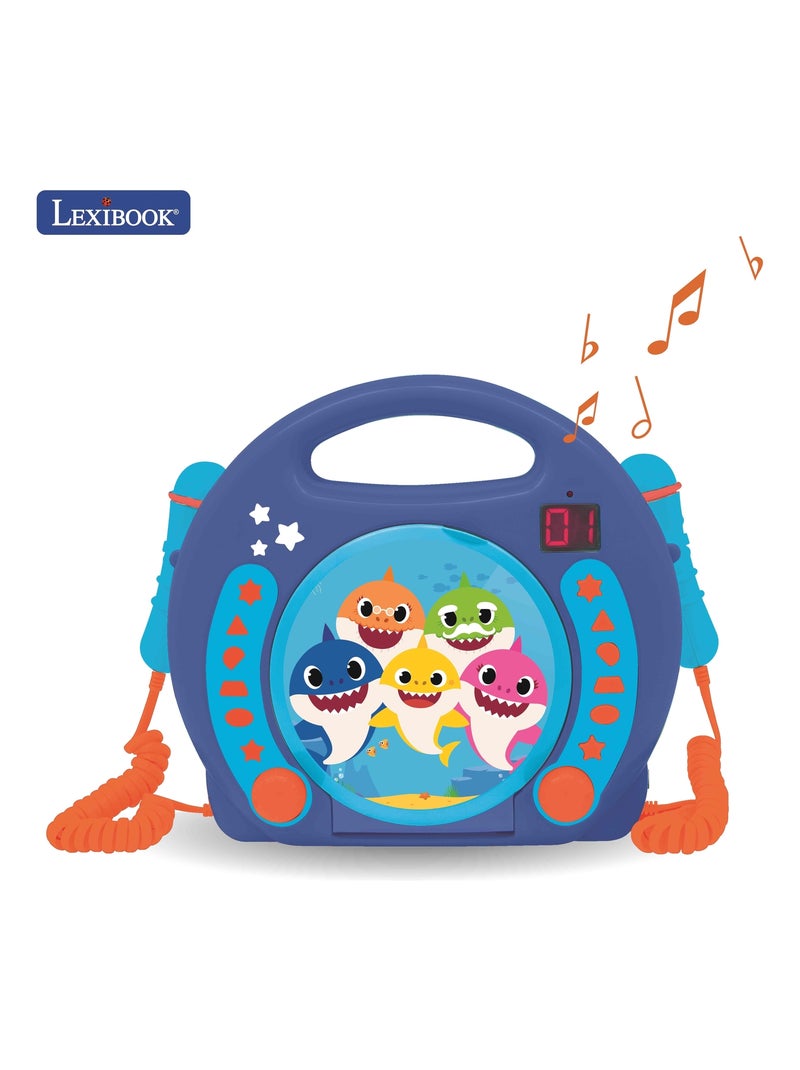 Lecteur Cd Portable Avec 2 Microphones Baby Shark N/A - Kiabi