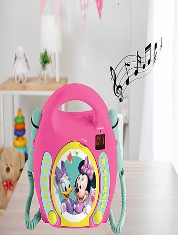 Lecteur CD portable avec 2 microphones Disney Minnie