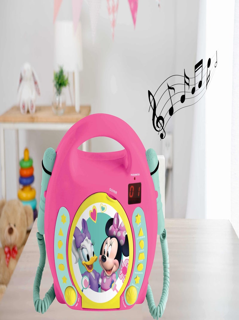 Lecteur CD portable avec 2 microphones Disney Minnie Rose - Kiabi
