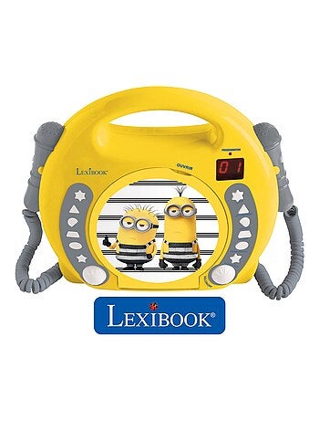 Lecteur CD portable avec 2 microphones Les Minions