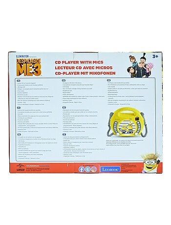 Lecteur CD portable avec 2 microphones Les Minions