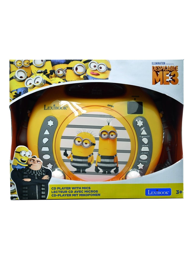 Lecteur CD portable avec 2 microphones Les Minions Jaune - Kiabi